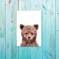 Unisex: Set of 1 - Watercolor Baby Bear Canvas & More 
