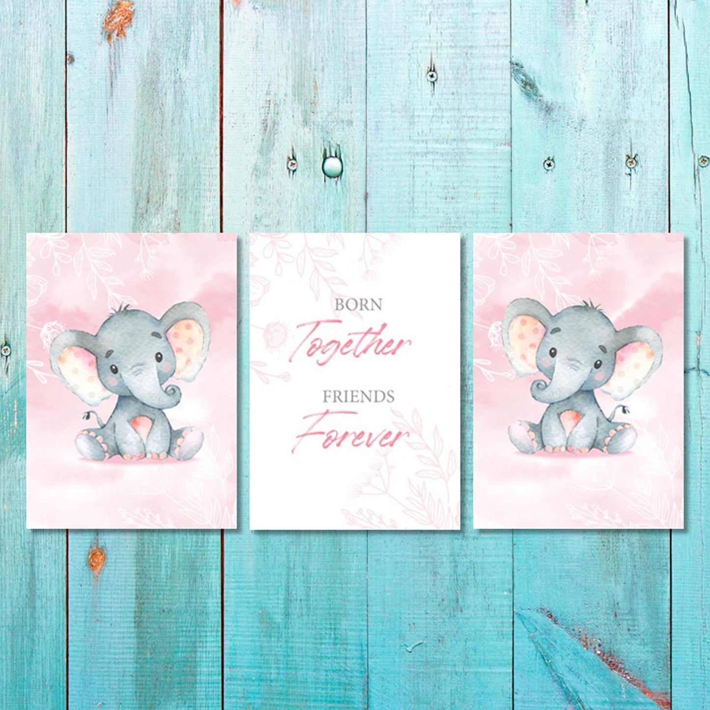 Girls: Set of 3 - Born together Friends Forever