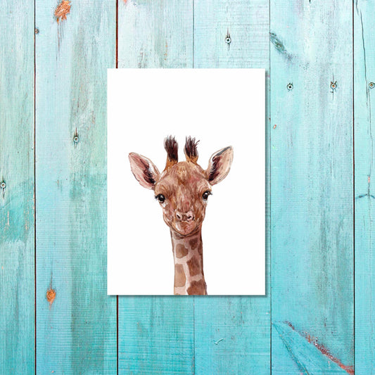 Unisex: Set of 1 - Watercolor Giraffe Canvas & More 