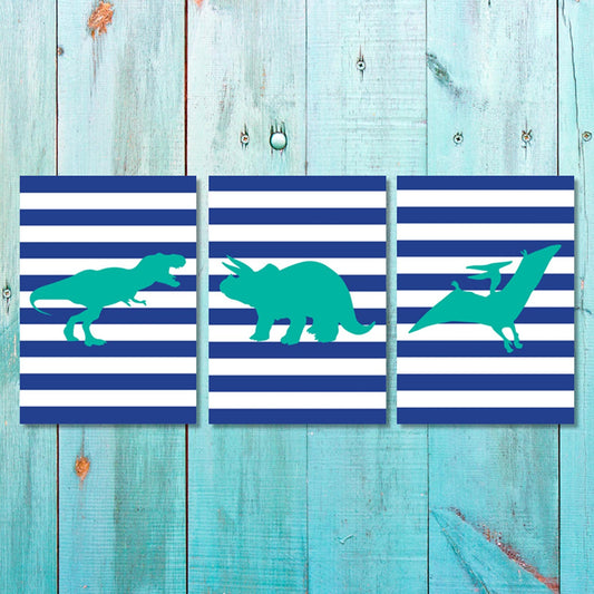 Boys: Set of 3 - Dino Shadow (1) Canvas & More 