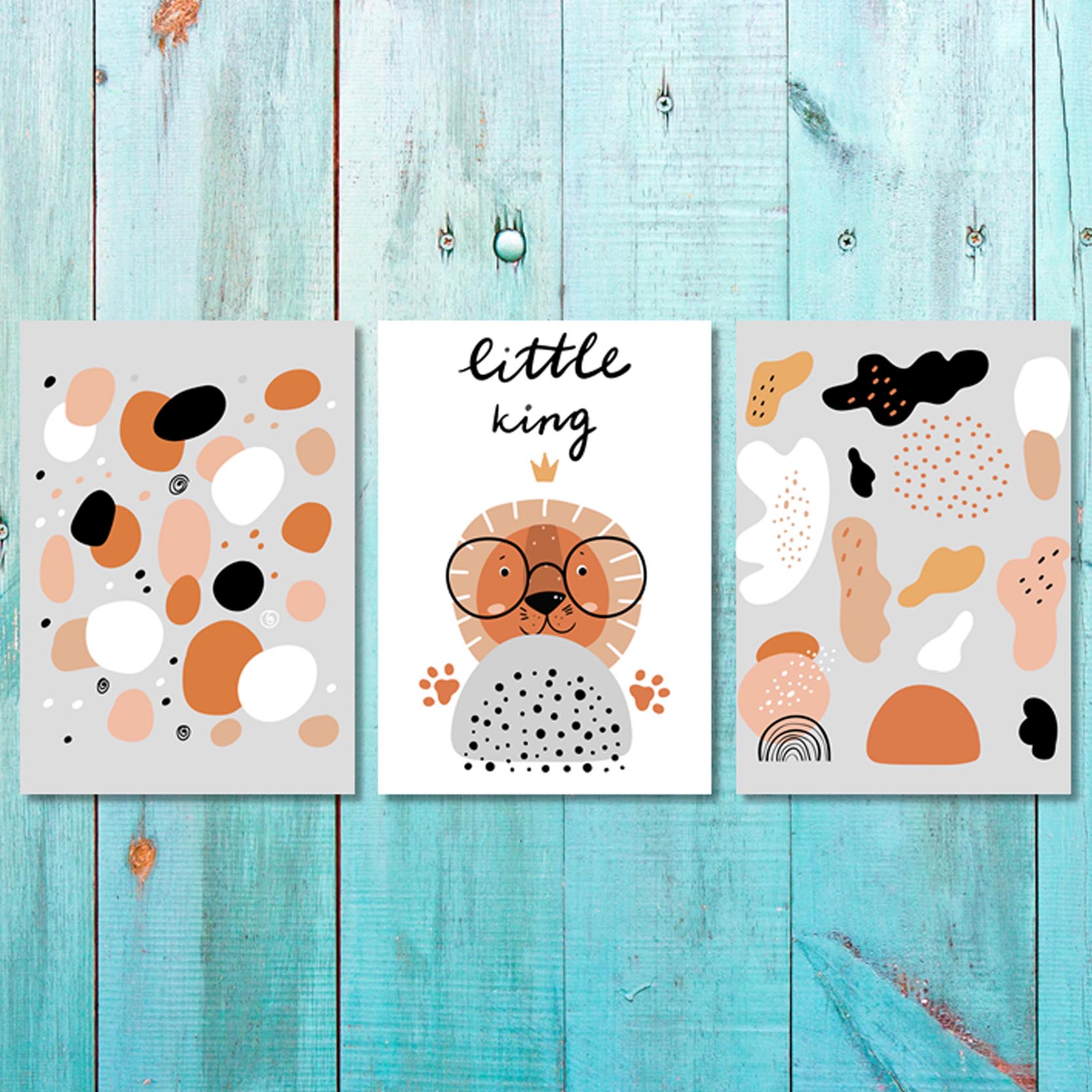 Set of 3 Boys - Little King Canvas & More 
