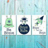 Boys: Set of 3 - Alien Boys Rule Canvas & More 
