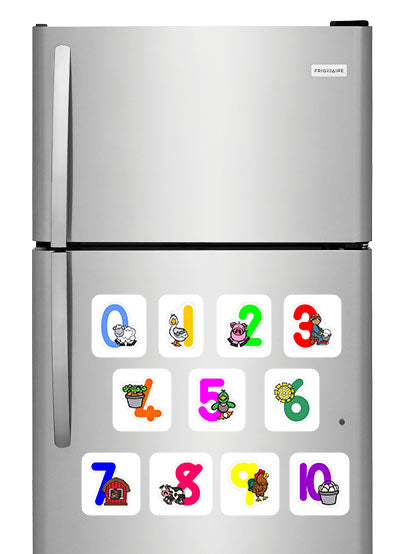 Farm Animal Theme Numbers Photo Fridge Magnets - (11 PER PACK) – Canvas ...