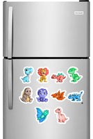 Cute Baby Dino Photo Fridge Magnets - (10 PER PACK)