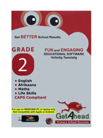 GetAhead USB Grade 2 CAPS Educational Software- Maths, English, Afrikaans