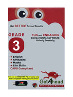 GetAhead USB Grade 3 CAPS Educational Software - Maths, English, Afrikaans