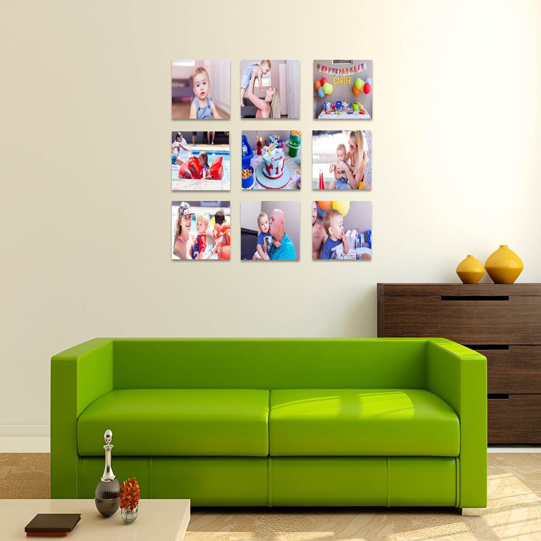 9 Piece Squares Canvas Print Combo Special (200x200mm) Custom Canvas Canvas & More 