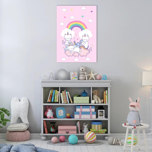 Girls:  Set of 1 -  Cute unicorn Cats