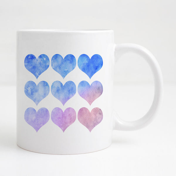 Watercolor heart Mug