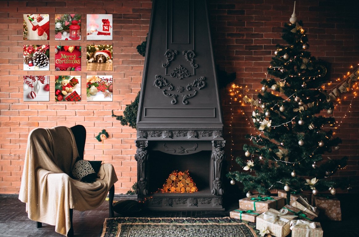 NEW: Christmas Decoration Pack (No tools required to hang!) Canvas & More 